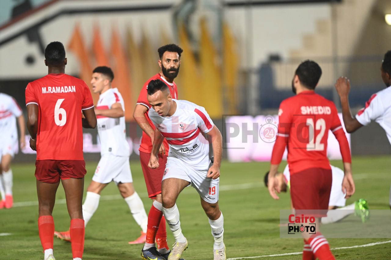 احتفال ناصر منسي بهدفه في شباك حرس الحدود (7)