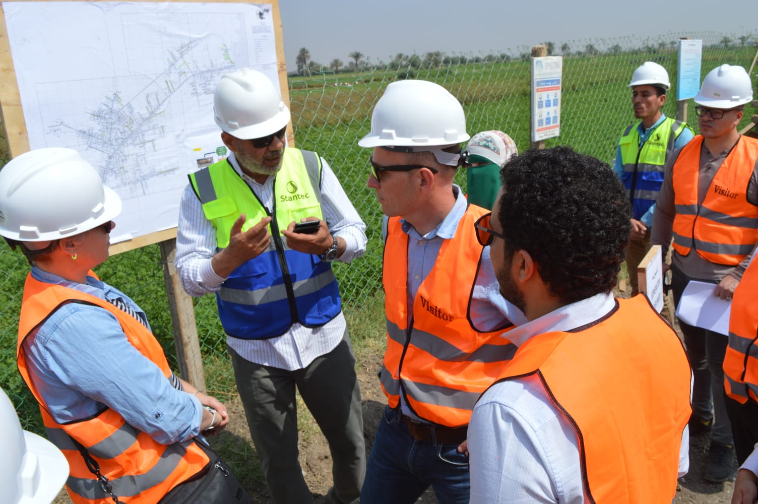 مياه الفيوم تستقبل وفد البنك الأوروبي لإعادة الإعمار 