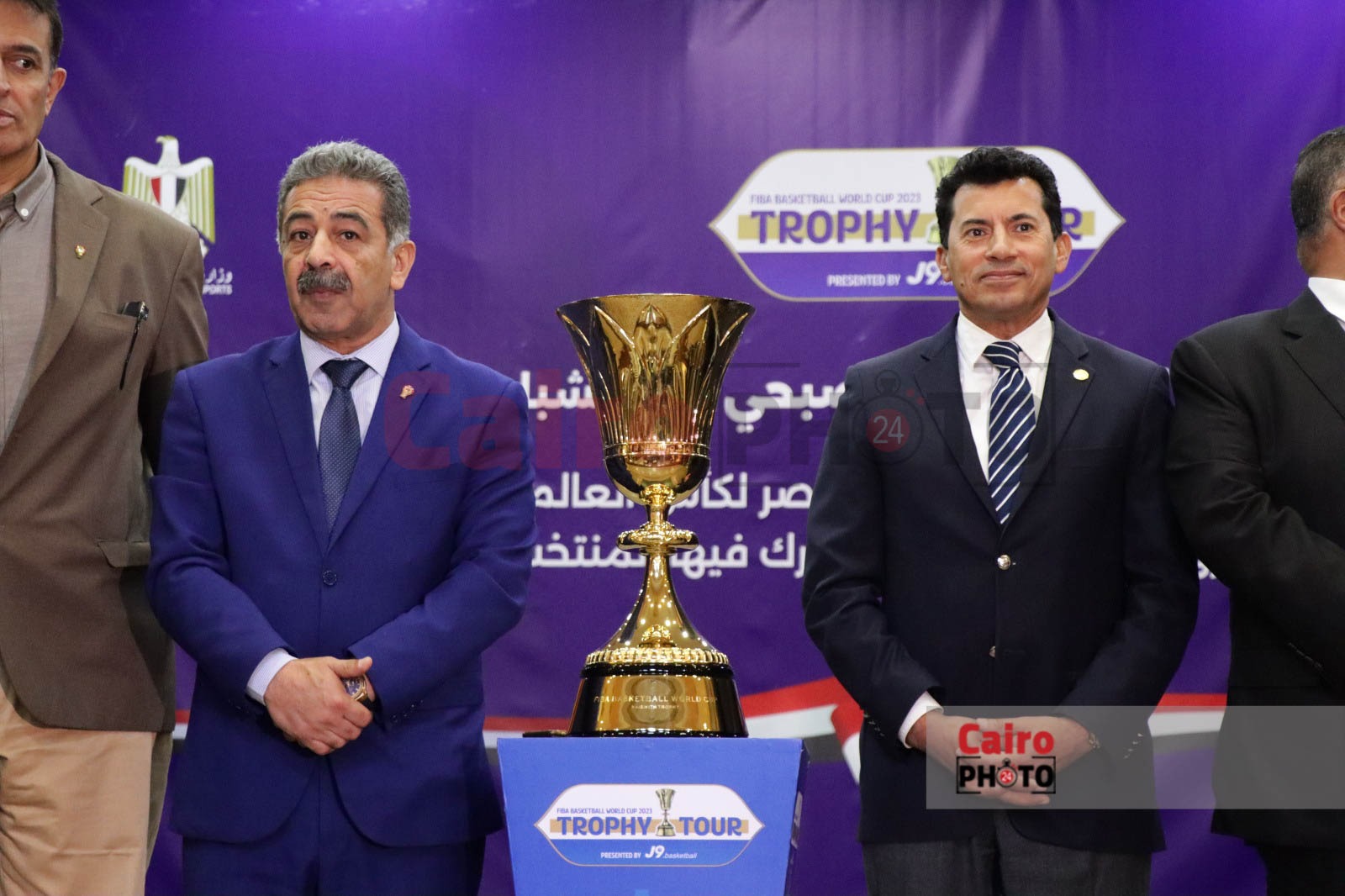 المؤتمر الصحفي الخاص بزيارة كأس العالم لكرة السلة إلى القاهرة (1)