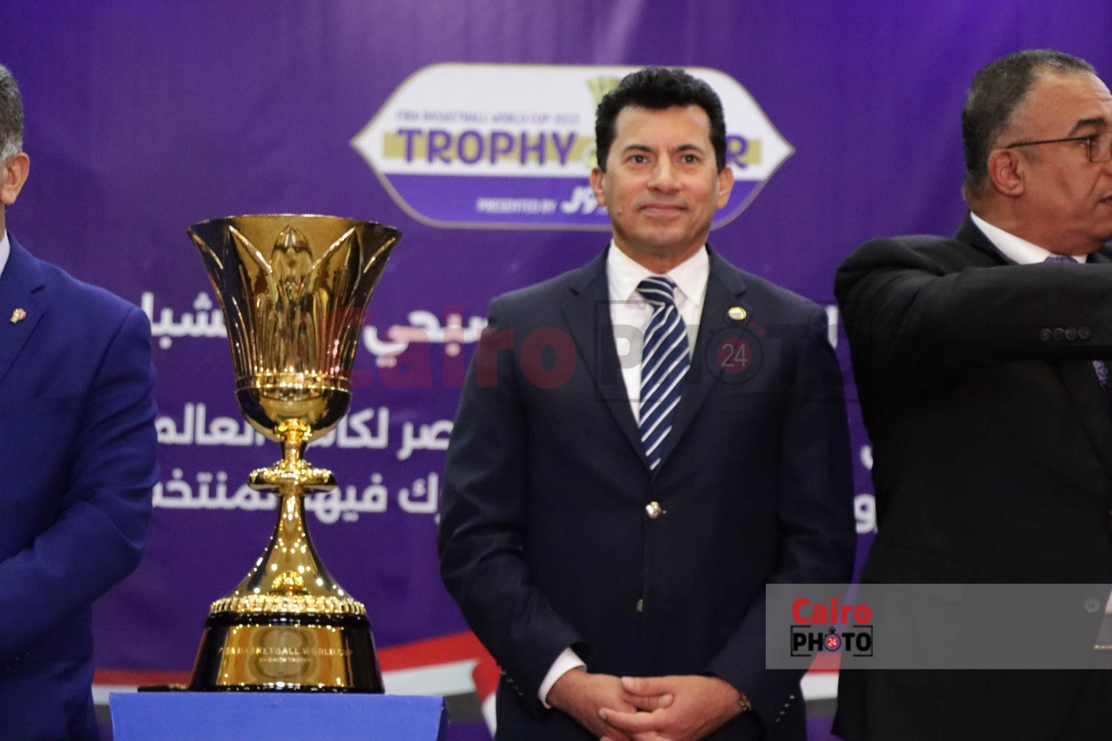 المؤتمر الصحفي الخاص بزيارة كأس العالم لكرة السلة إلى القاهرة (2)