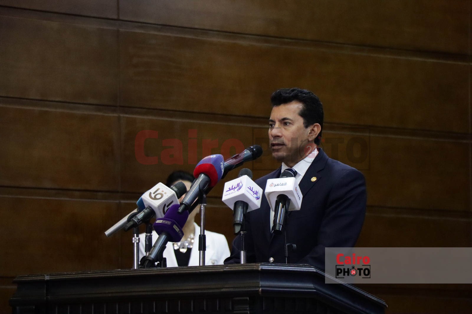 المؤتمر الصحفي الخاص بزيارة كأس العالم لكرة السلة إلى القاهرة (15)