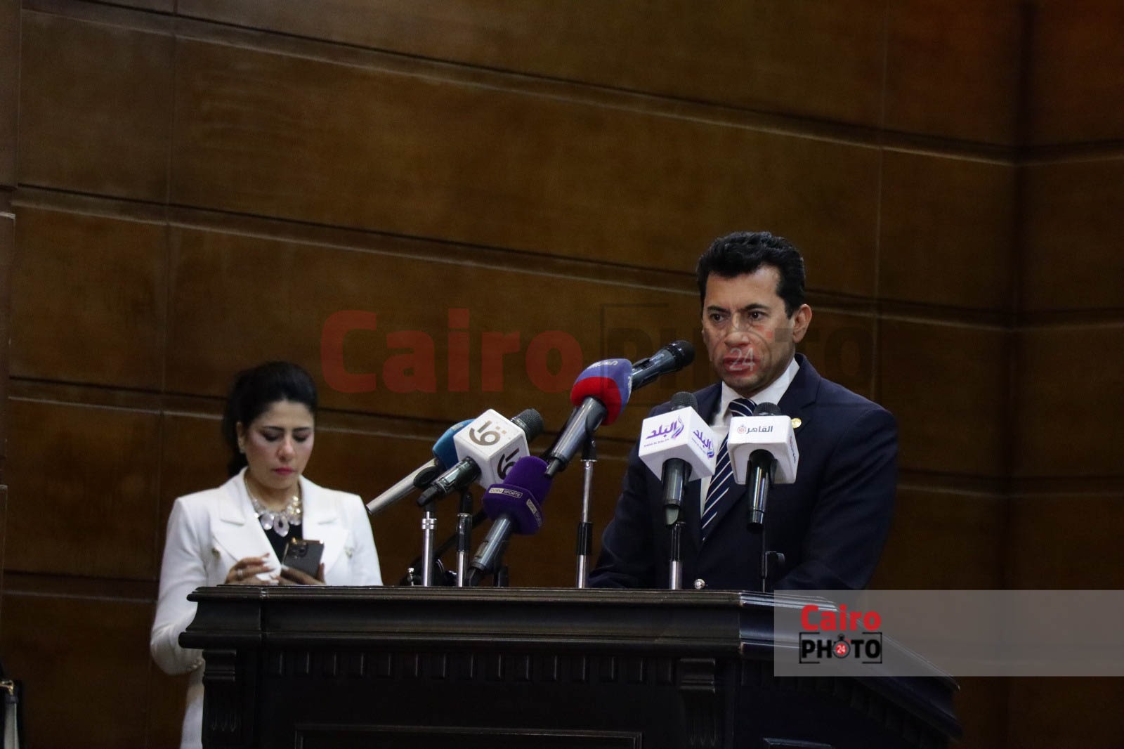 المؤتمر الصحفي الخاص بزيارة كأس العالم لكرة السلة إلى القاهرة (18)