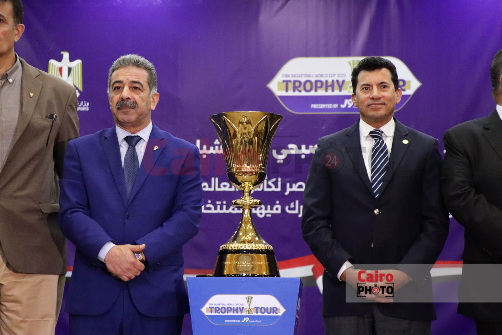 المؤتمر الصحفي الخاص بزيارة كأس العالم لكرة السلة إلى القاهرة (23)