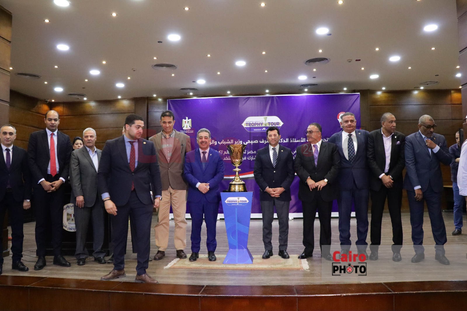 المؤتمر الصحفي الخاص بزيارة كأس العالم لكرة السلة إلى القاهرة (25)