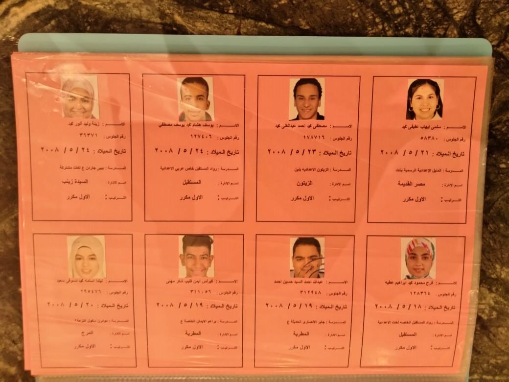 أوائل الشهادة الإعدادية للفصل الدراسي الثاني بمحافظة القاهرة (9)