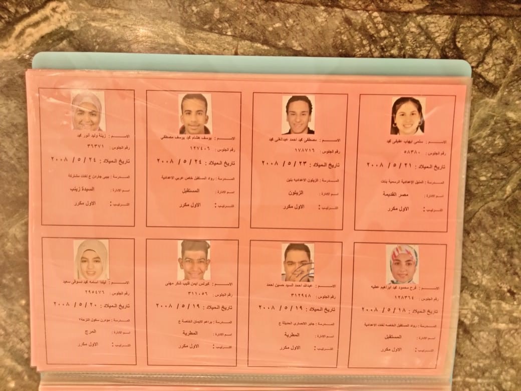 أوائل الشهادة الإعدادية للفصل الدراسي الثاني بمحافظة القاهرة (12)