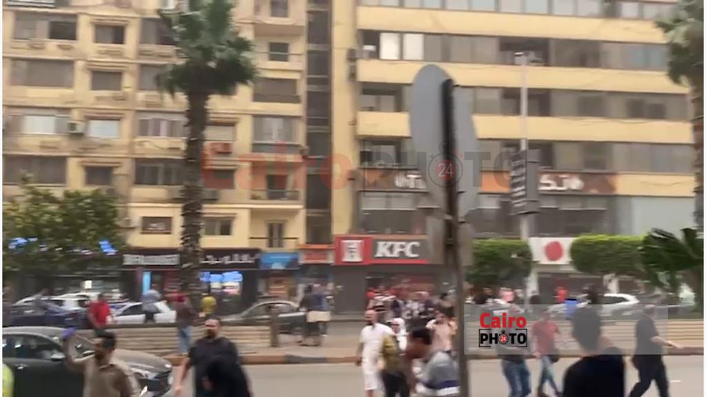 حريق بالطابق الأخير بشركة أمريكانا بالمهندسين