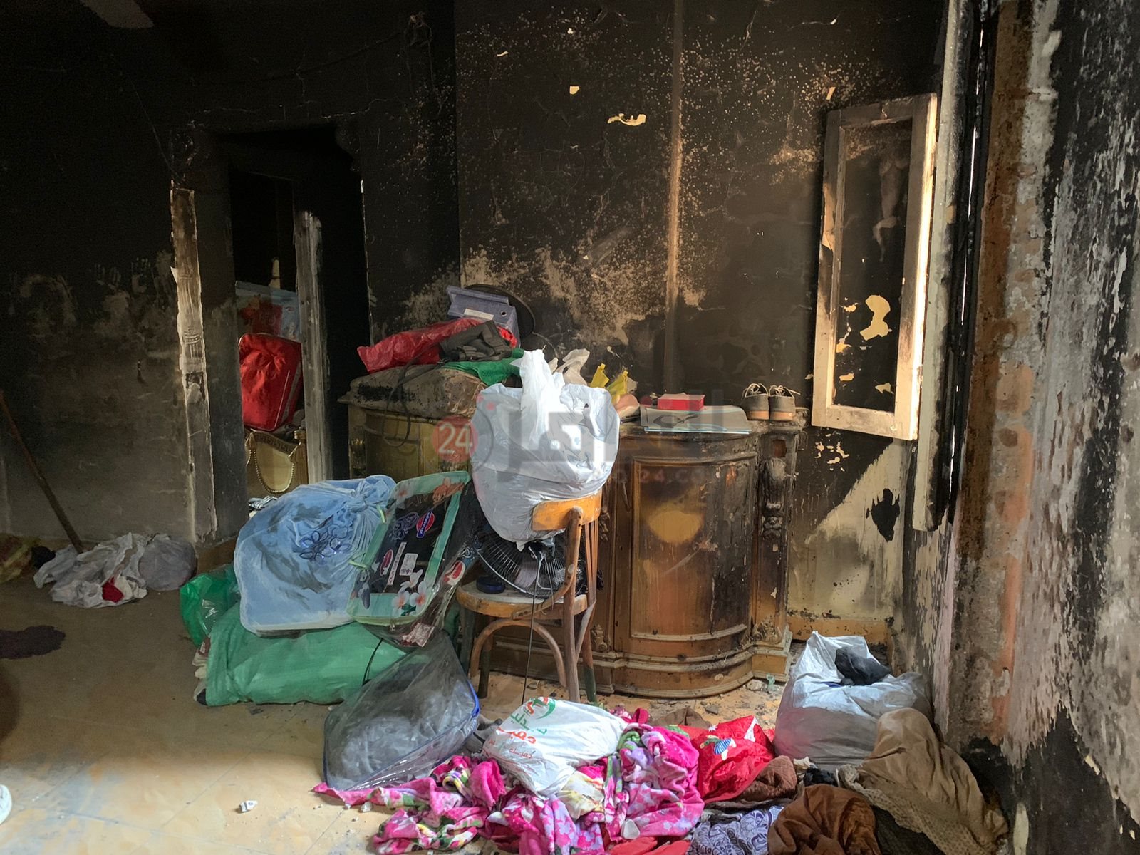 حريق وحدة سكنية ببورسعيد 7