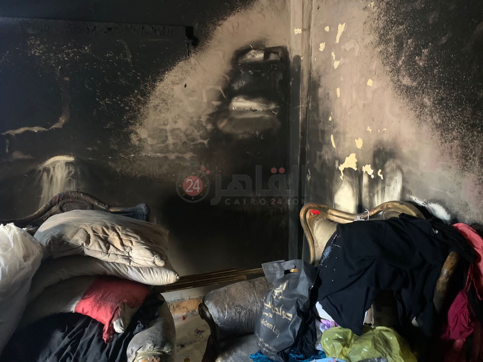 حريق وحدة سكنية ببورسعيد 2