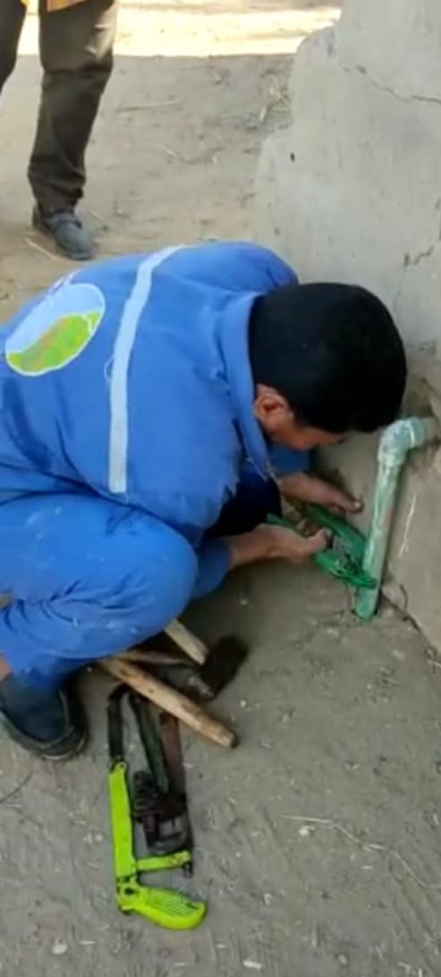 ضبط الوصلات المخالفة بالفيوم