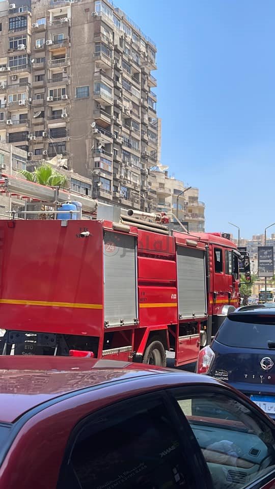 حريق مبنى البنك العربي