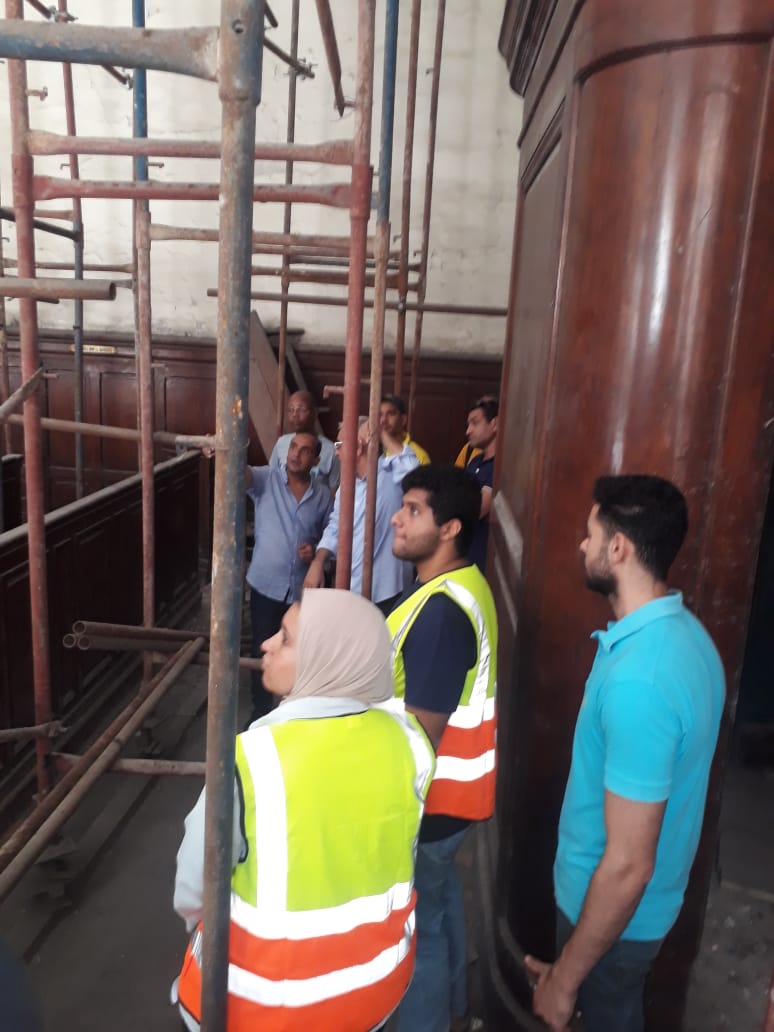 مدير آثار الإسكندرية يتفقد محكمة الحقانية 