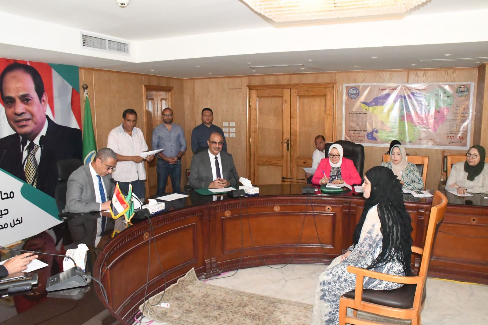 محافظ الفيوم في لقائه الدوري مع المواطنين