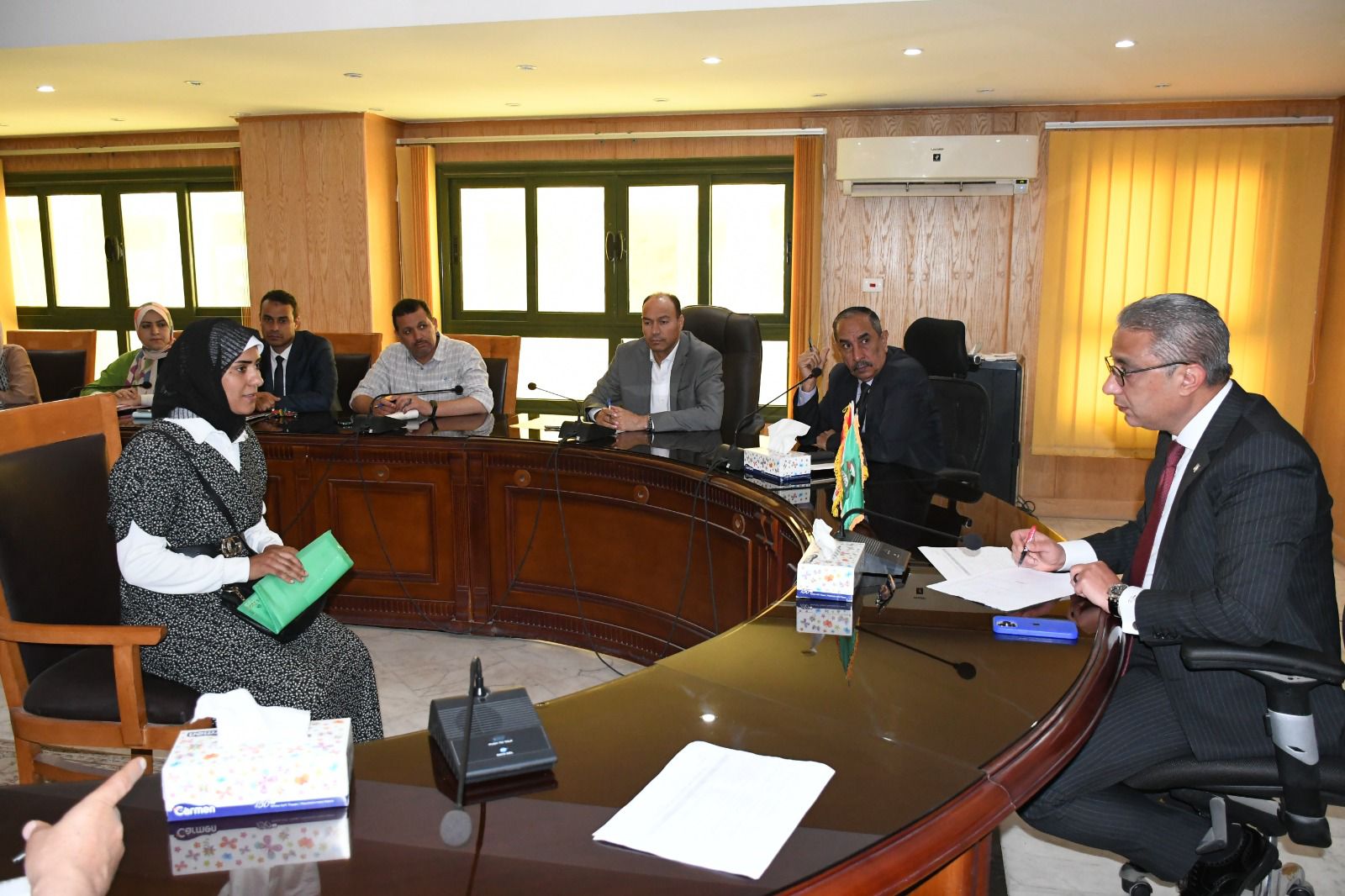 محافظ الفيوم في اللقاء الدوري لخدمة المواطنين