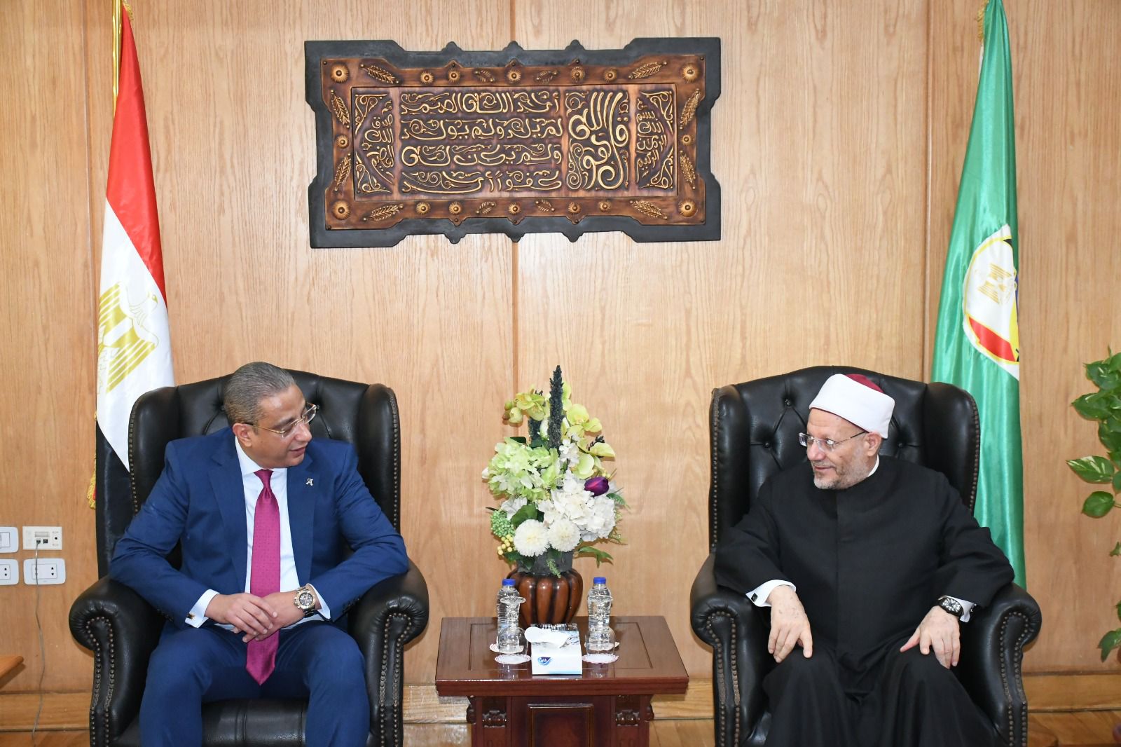 محافظ الفيوم يستقبل مفتي الديار المصرية