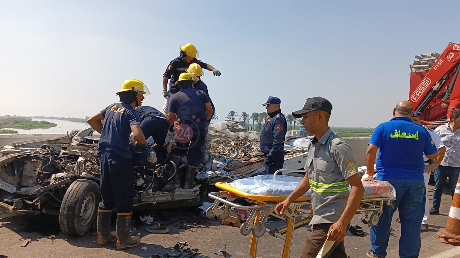 جانب من جهود رجال الحماية المدنية 1