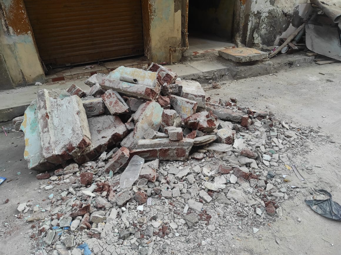 انهيار شرفة عقار في الإسكندرية 