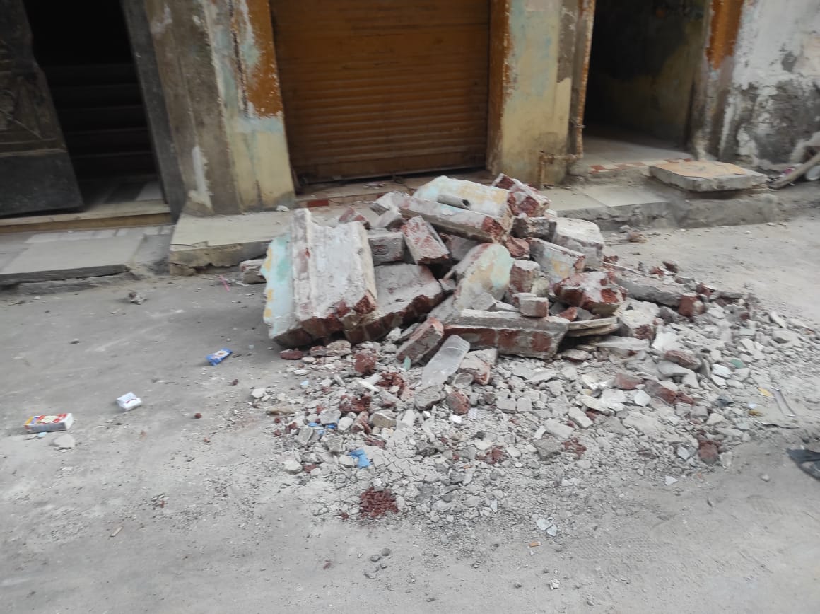 انهيار شرفة عقار في الإسكندرية 