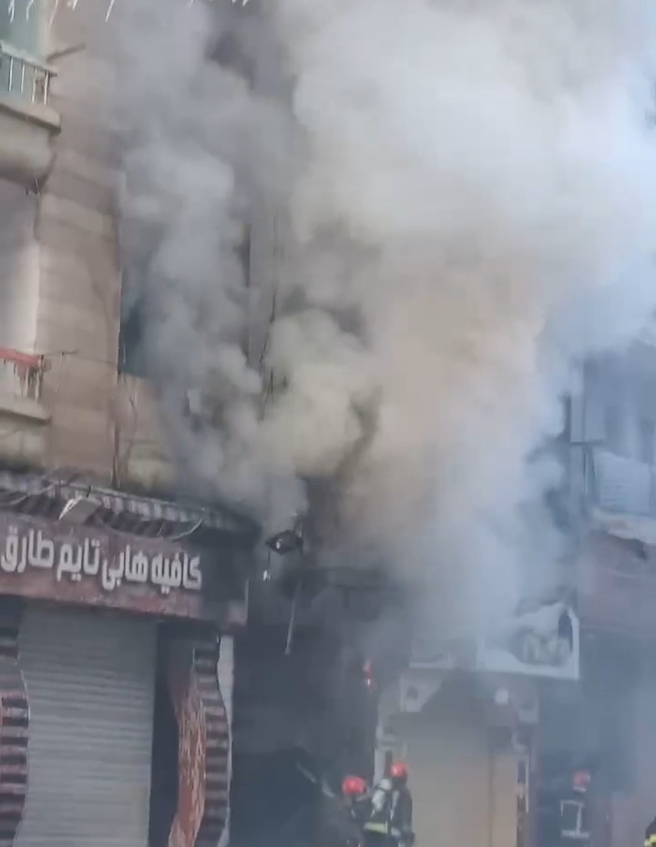 حريق محل ملابس فى الإسكندرية 