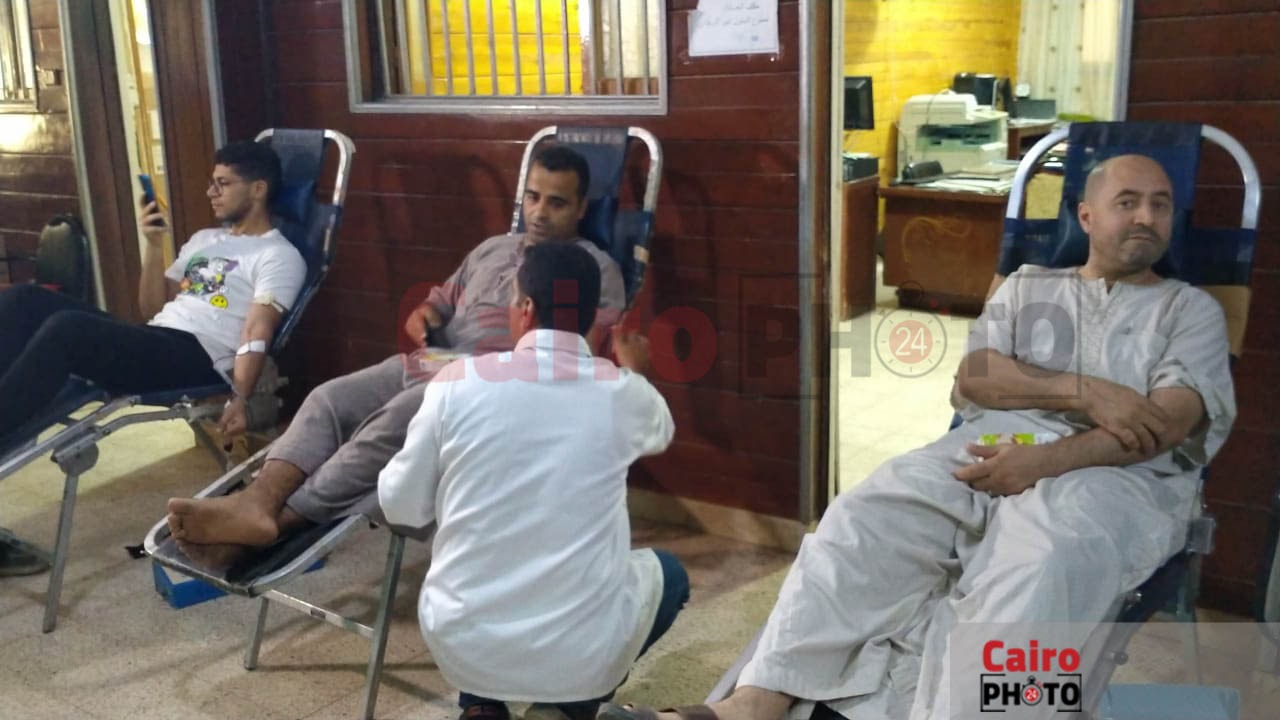 تبرع مواطني المنوفية بالدماء لصالح غزة 