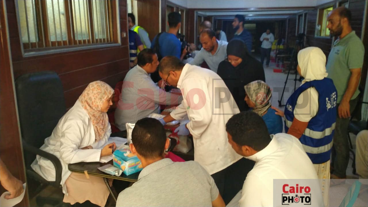 تبرع مواطني المنوفية بالدماء لصالح غزة 