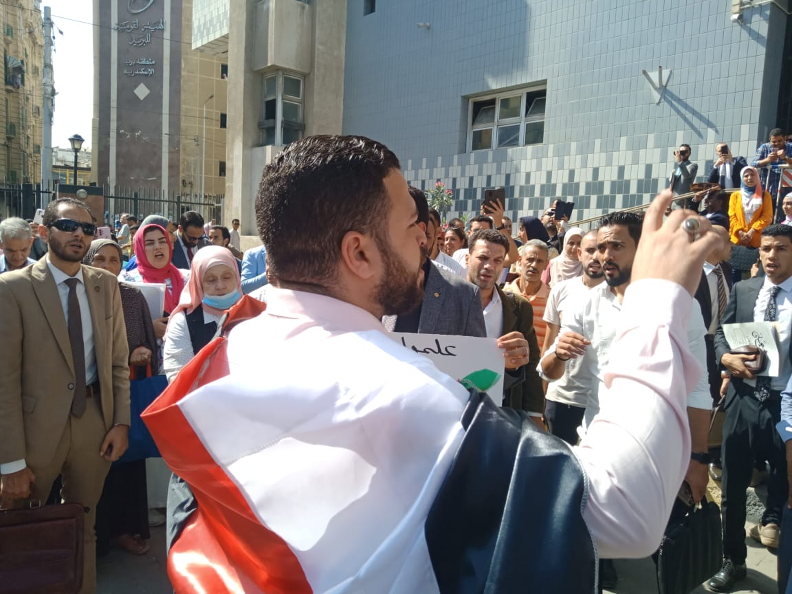 وقفة احتجاجية في الإسكندرية للتنديد باعتداءات الكيان الصهيوني