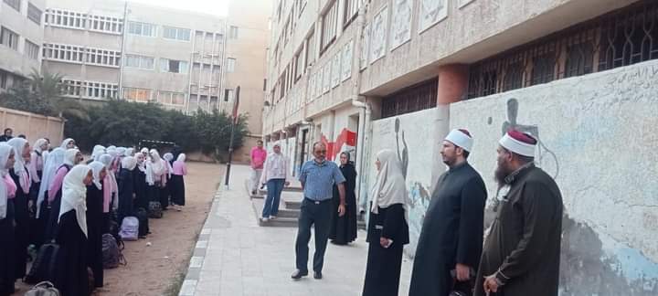 وقفات لطلاب المعاهد الأزهرية بالإسكندرية لدعم فلسطين