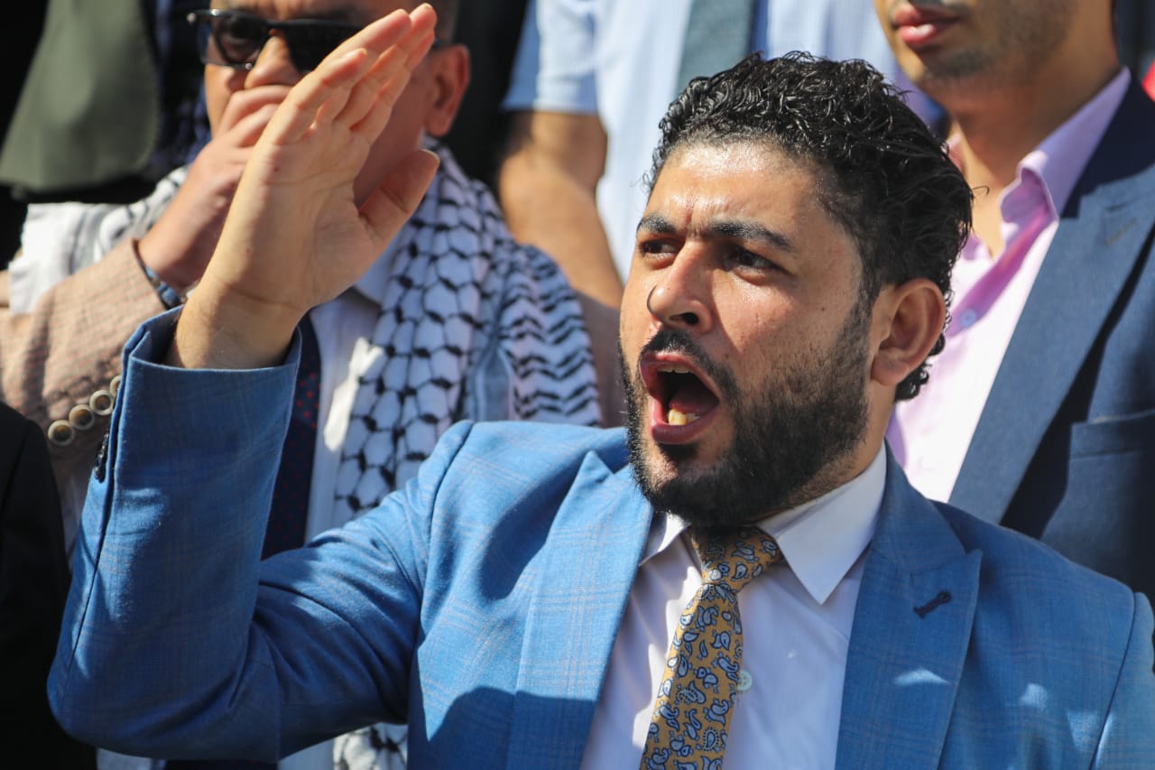 محامو الإسكندرية ينظمون وقفة احتجاجية دعما للشعب الفلسطيني