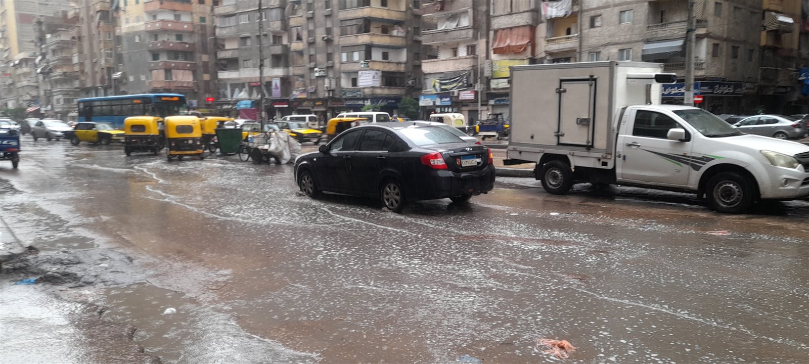 سقوط أمطار في الإسكندرية 