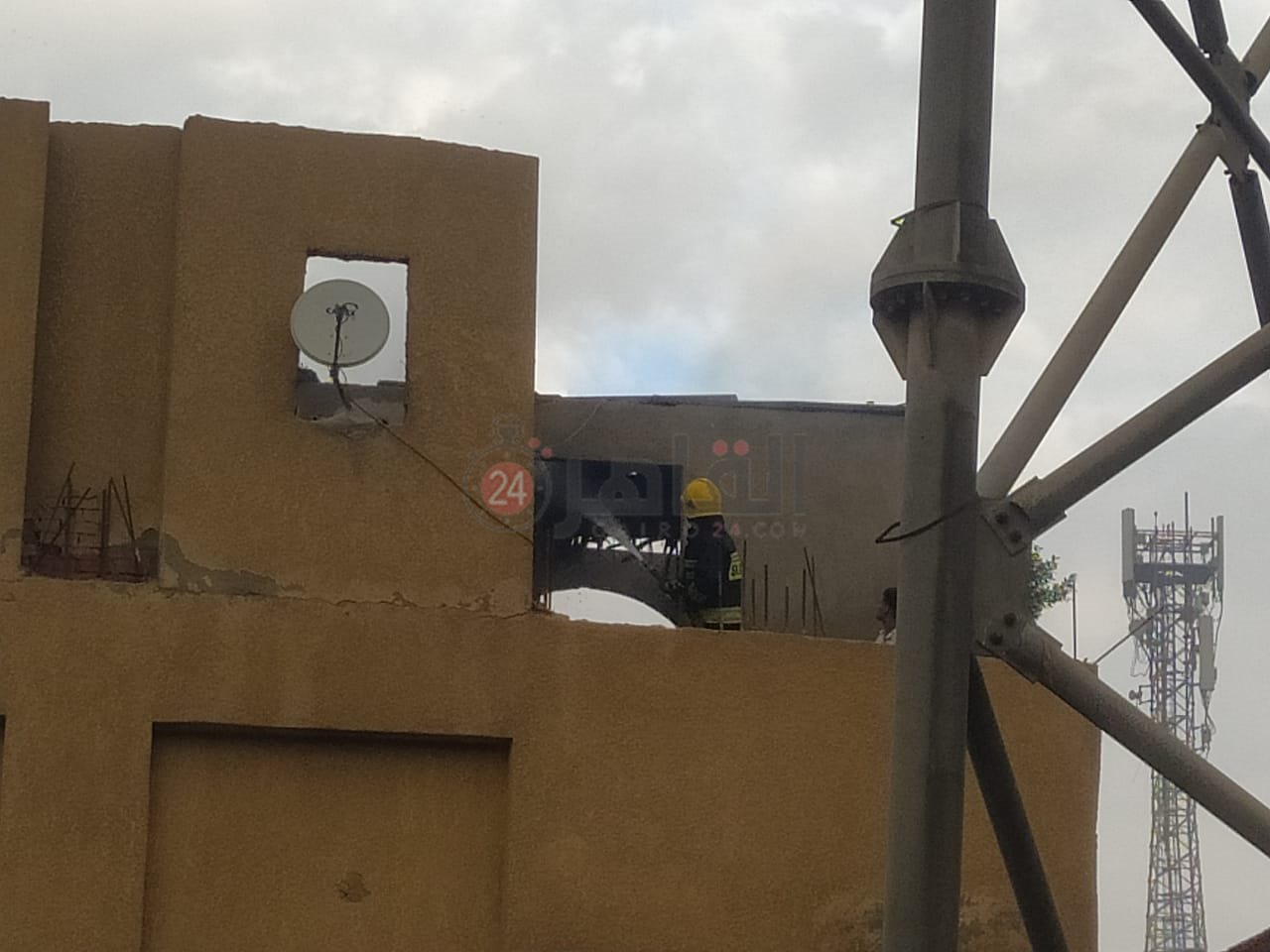 حريق مصنع مراتب بالبدرشين