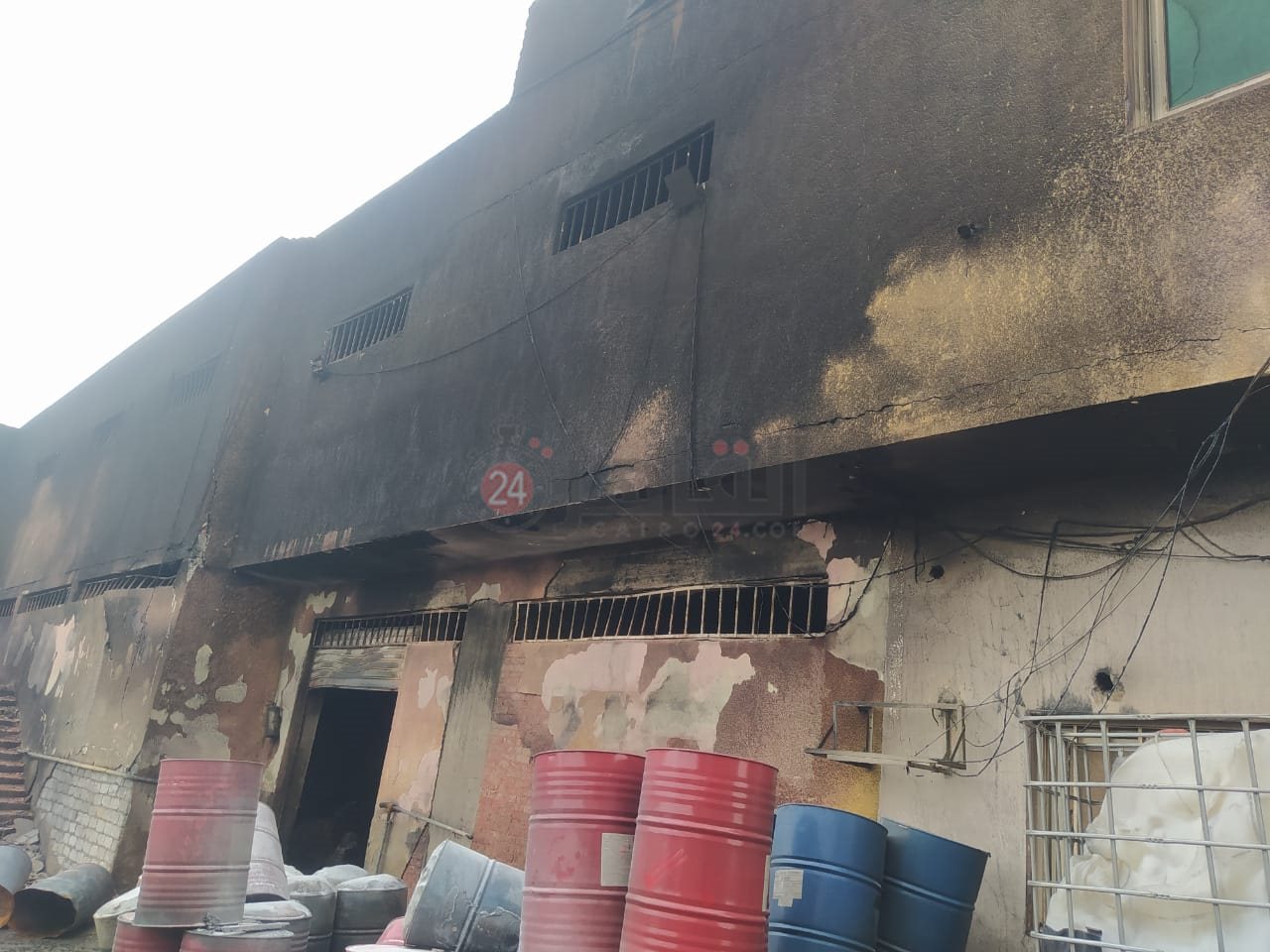 حريق مصنع مراتب بالبدرشين