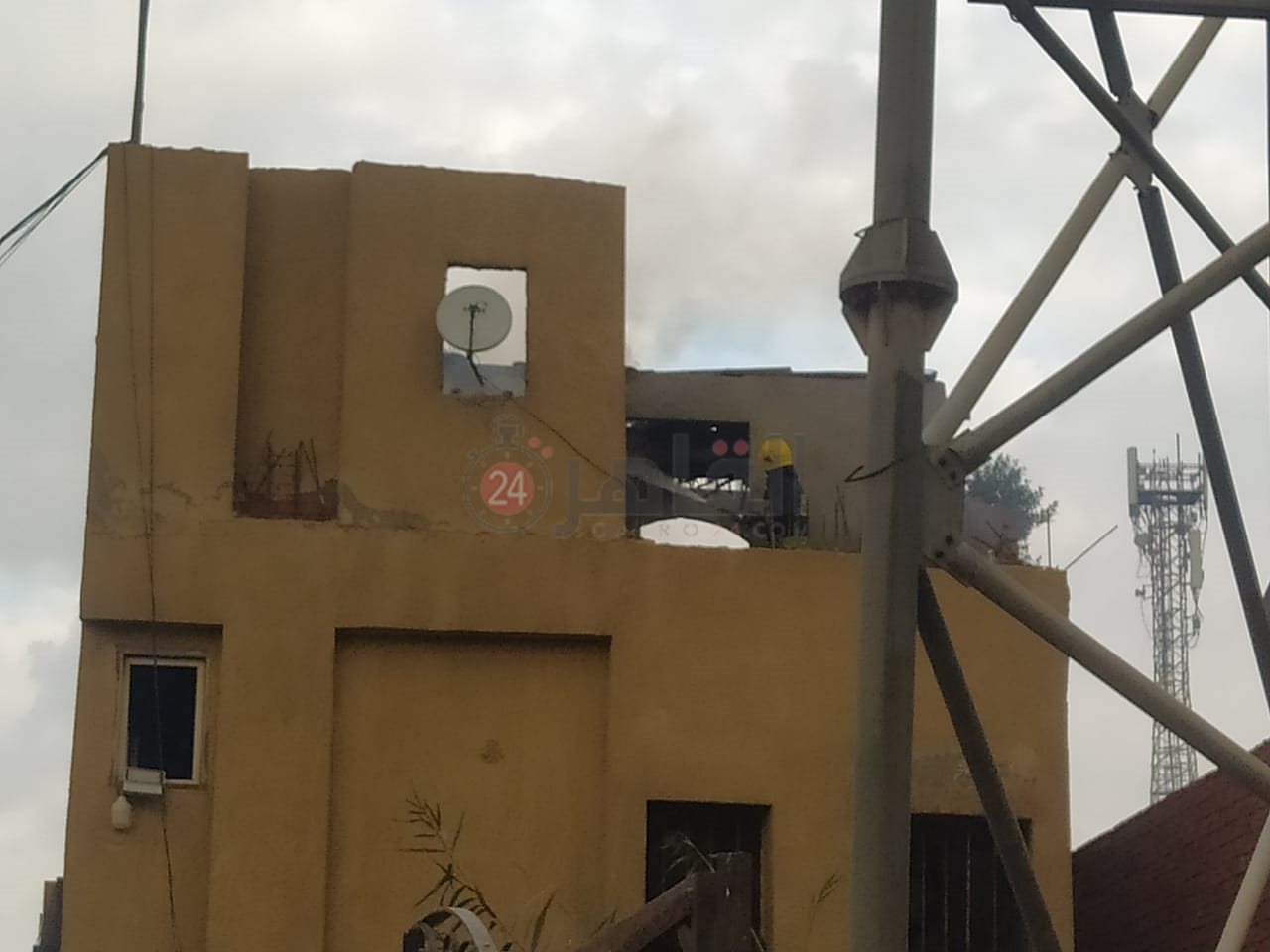 حريق مصنع مراتب بالبدرشين