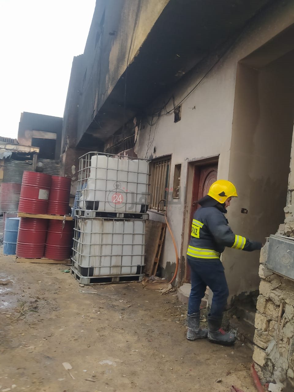 حريق مصنع مراتب بالبدرشين