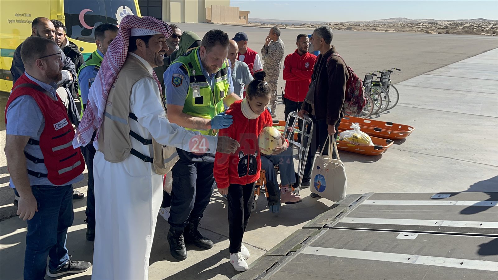 نقل مصابي غزة لقطر