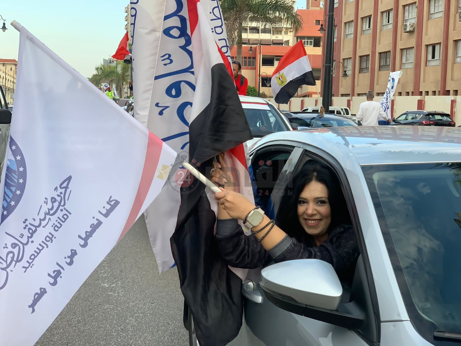 احتفالات عارمة بفوز الرئيس السيسي ببورسعيد