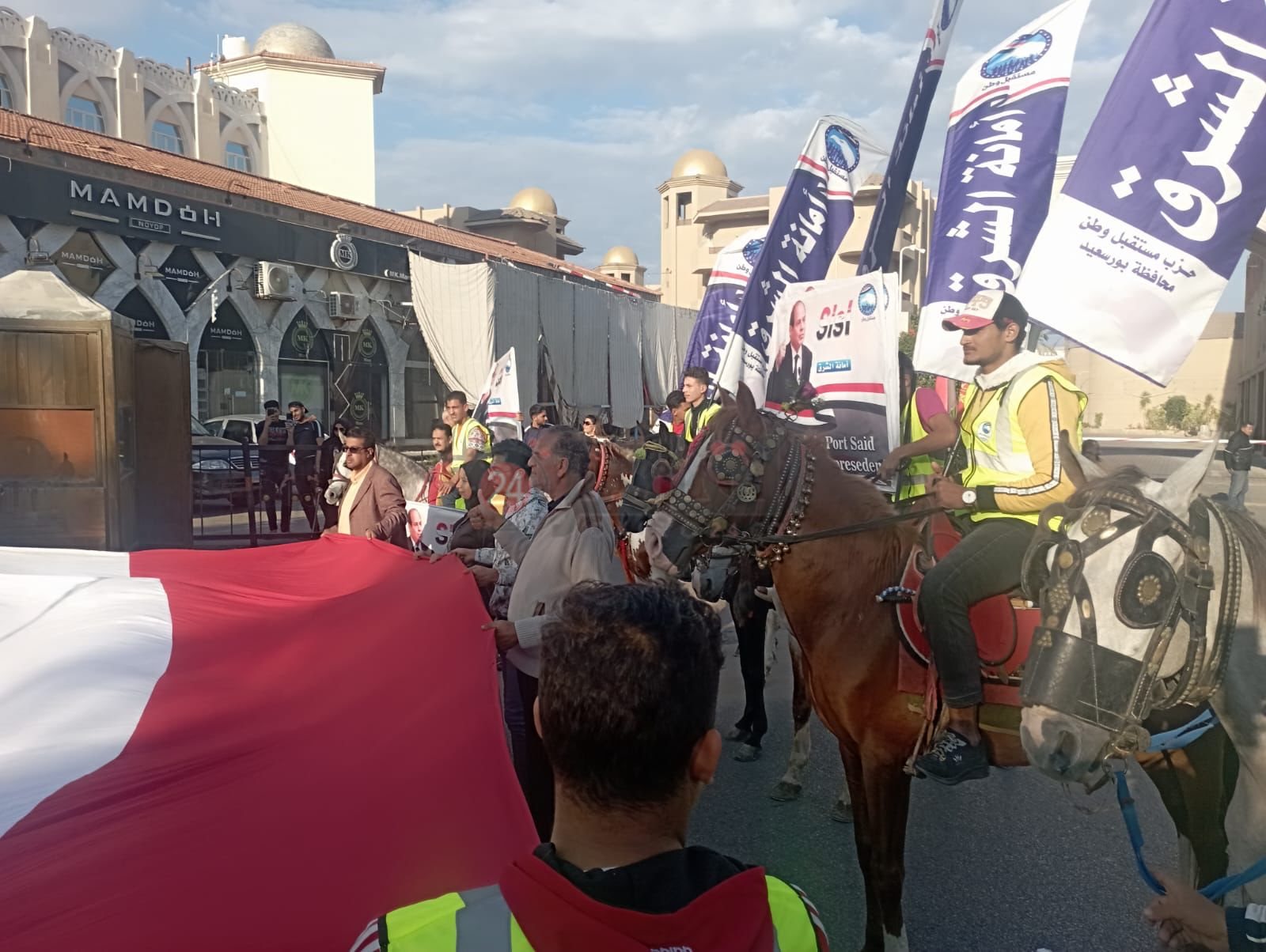 احتفالات عارمة بفوز الرئيس السيسي ببورسعيد
