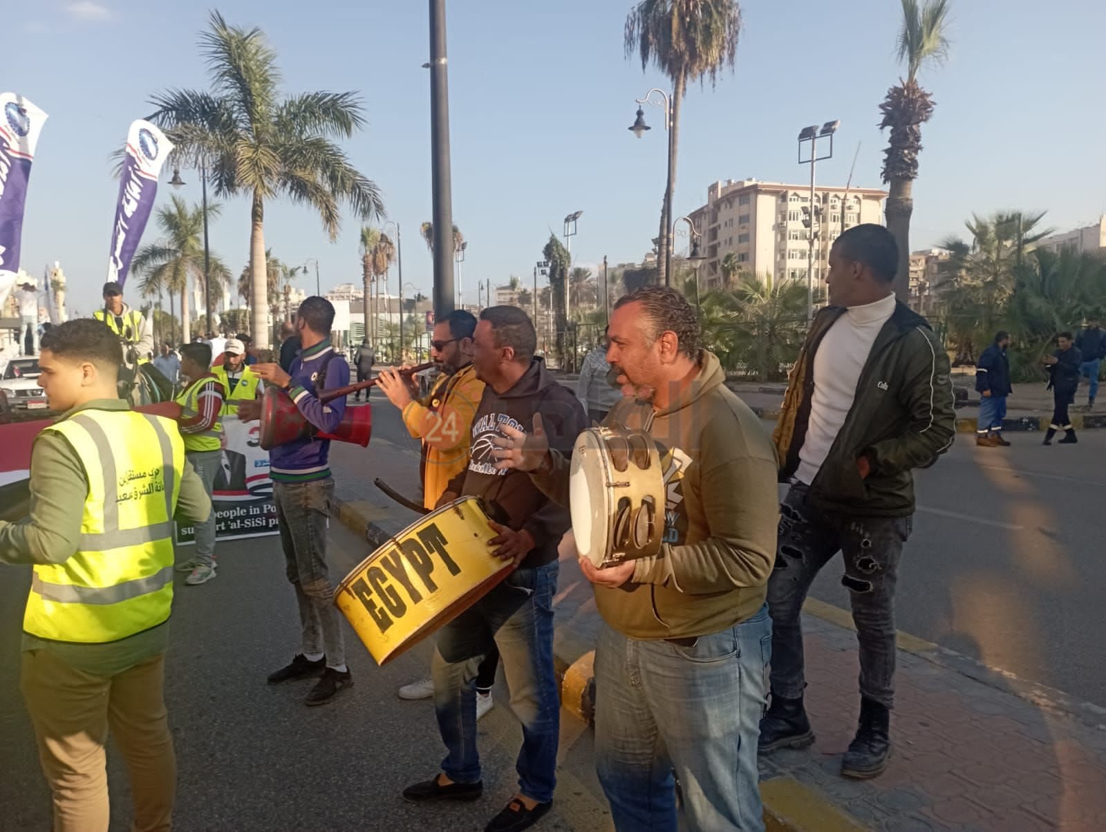 احتفالات عارمة بفوز الرئيس السيسي ببورسعيد