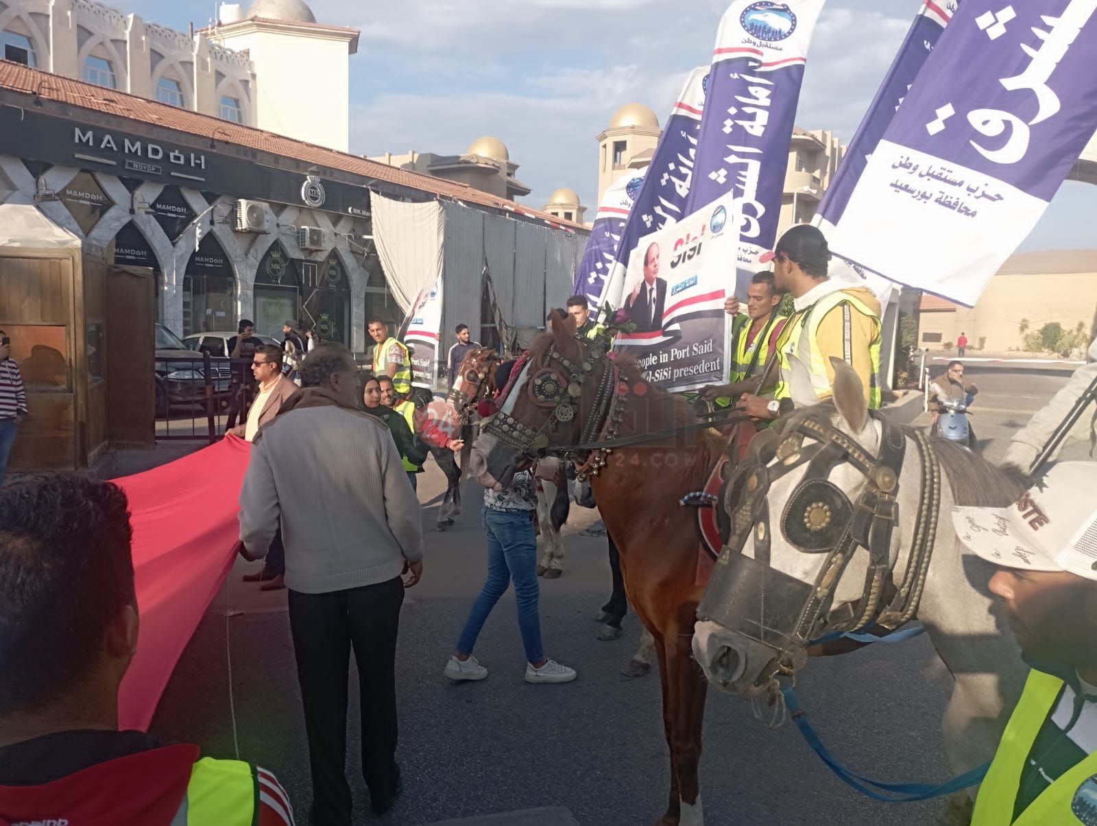احتفالات عارمة بفوز الرئيس السيسي ببورسعيد