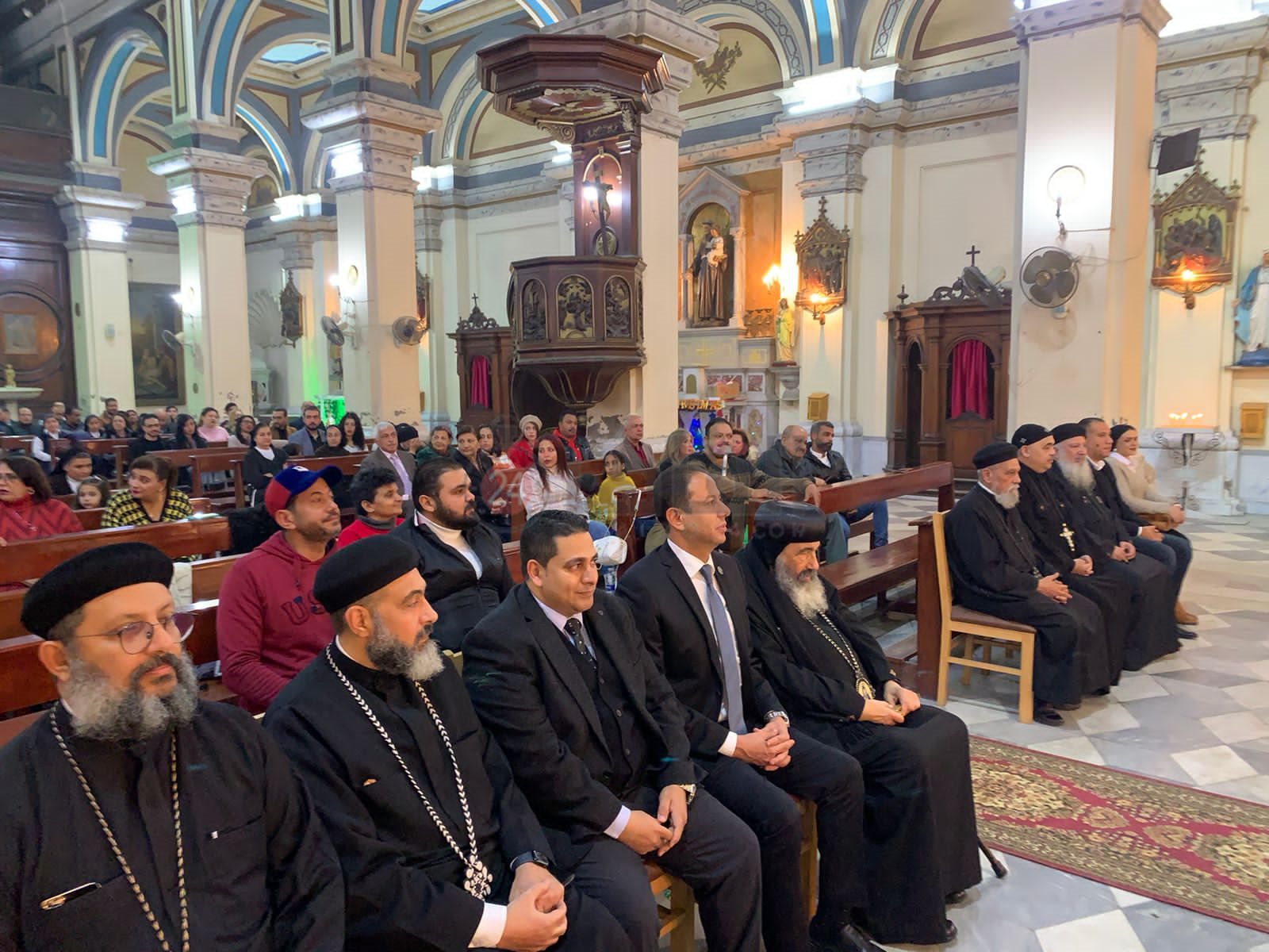 الأقباط الكاثوليك يحتفلون بعيد الميلاد المجيد ببورسعيد