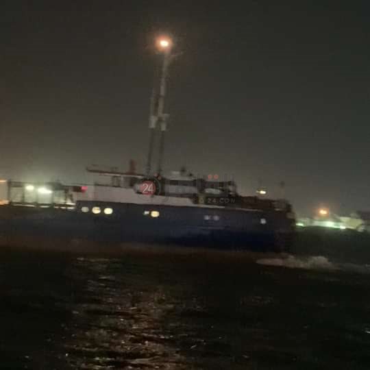 تصادم مركب ومعدية ببورسعيد 