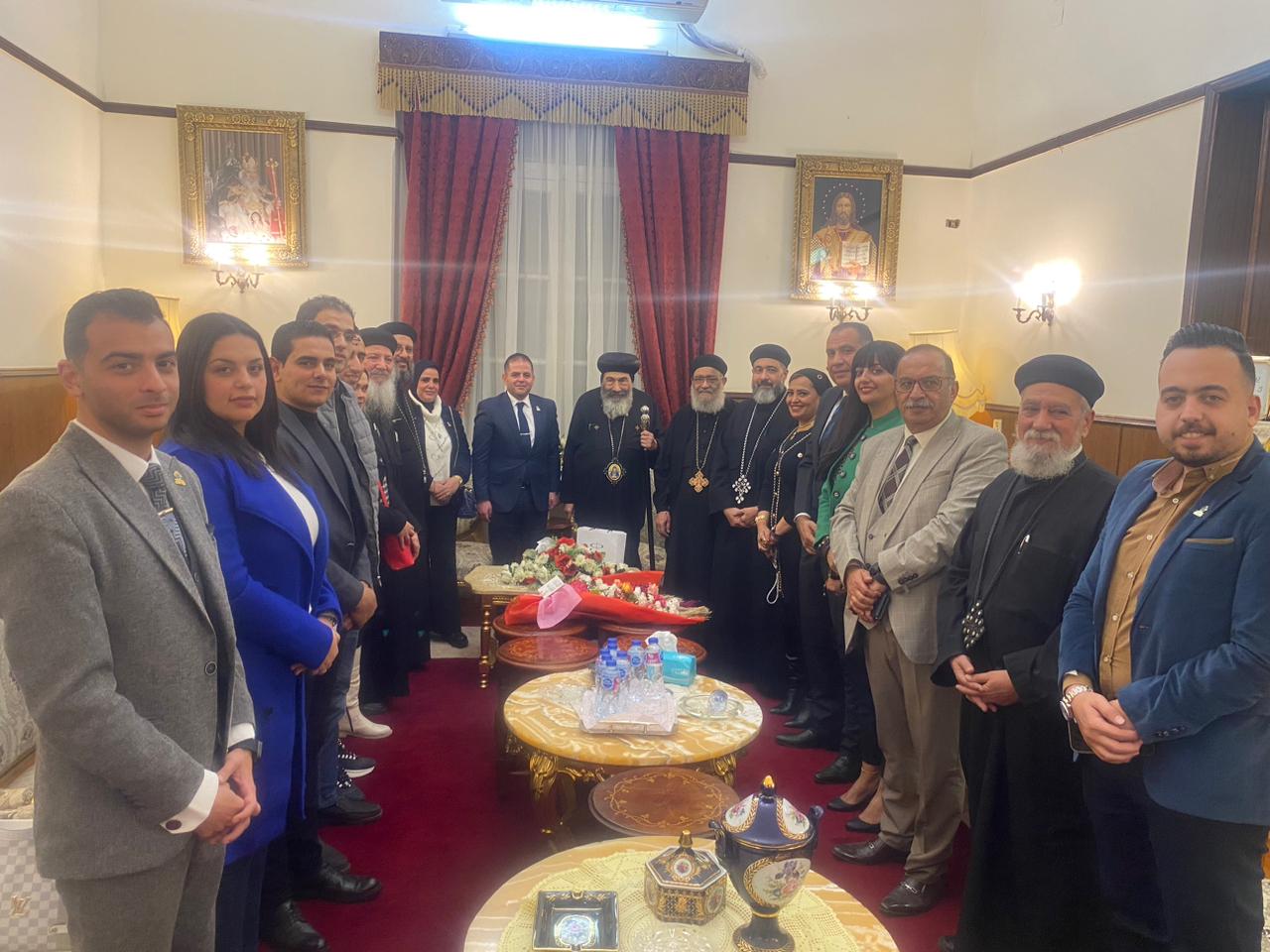 التحالف الوطني يلتقي الأنبا تادرس للتهنئة بعيد الميلاد