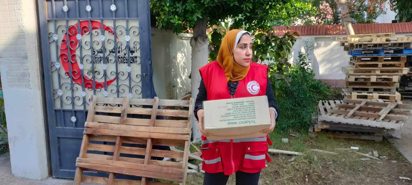 قافلة المصري تتحرك لمساعدة أهالي غزة