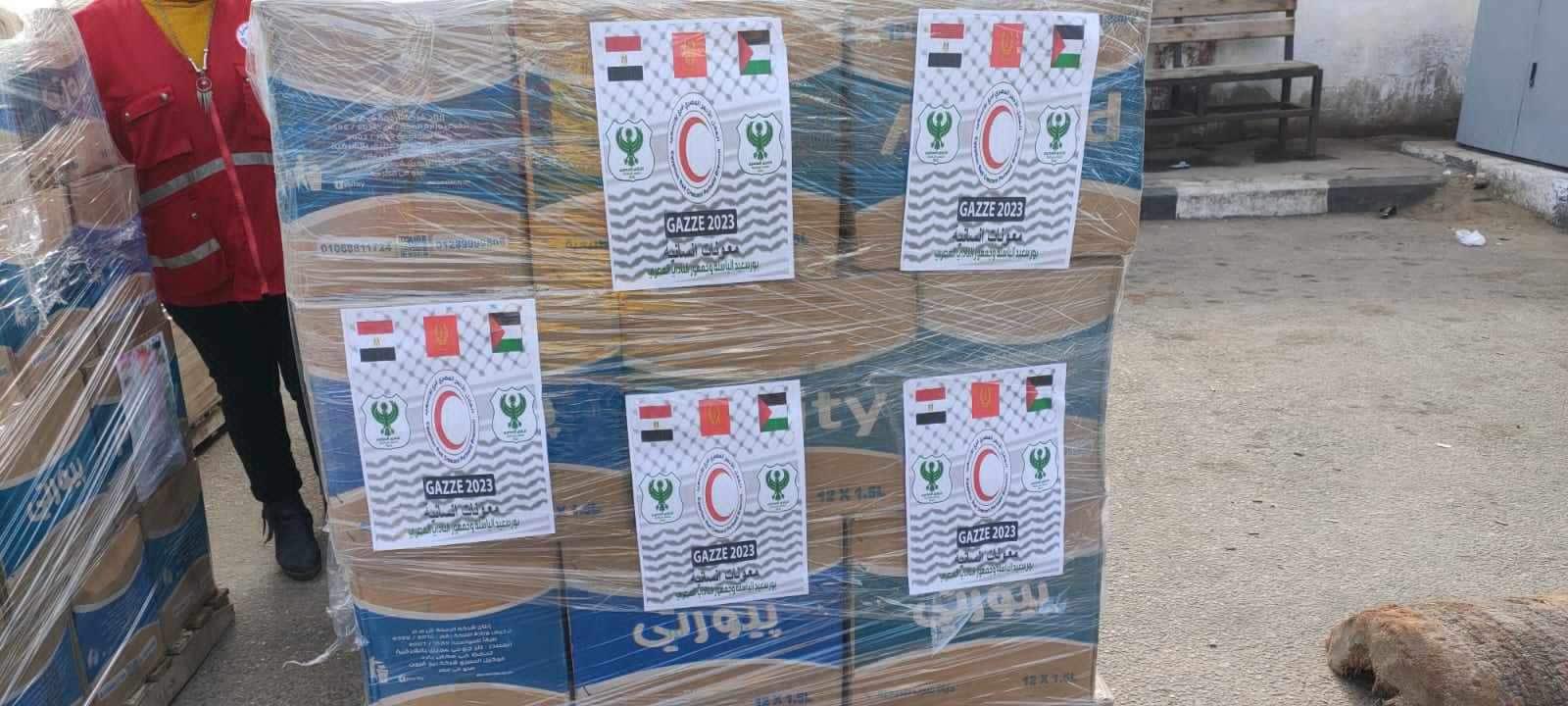 قافلة المصري تتحرك لمساعدة أهالي غزة