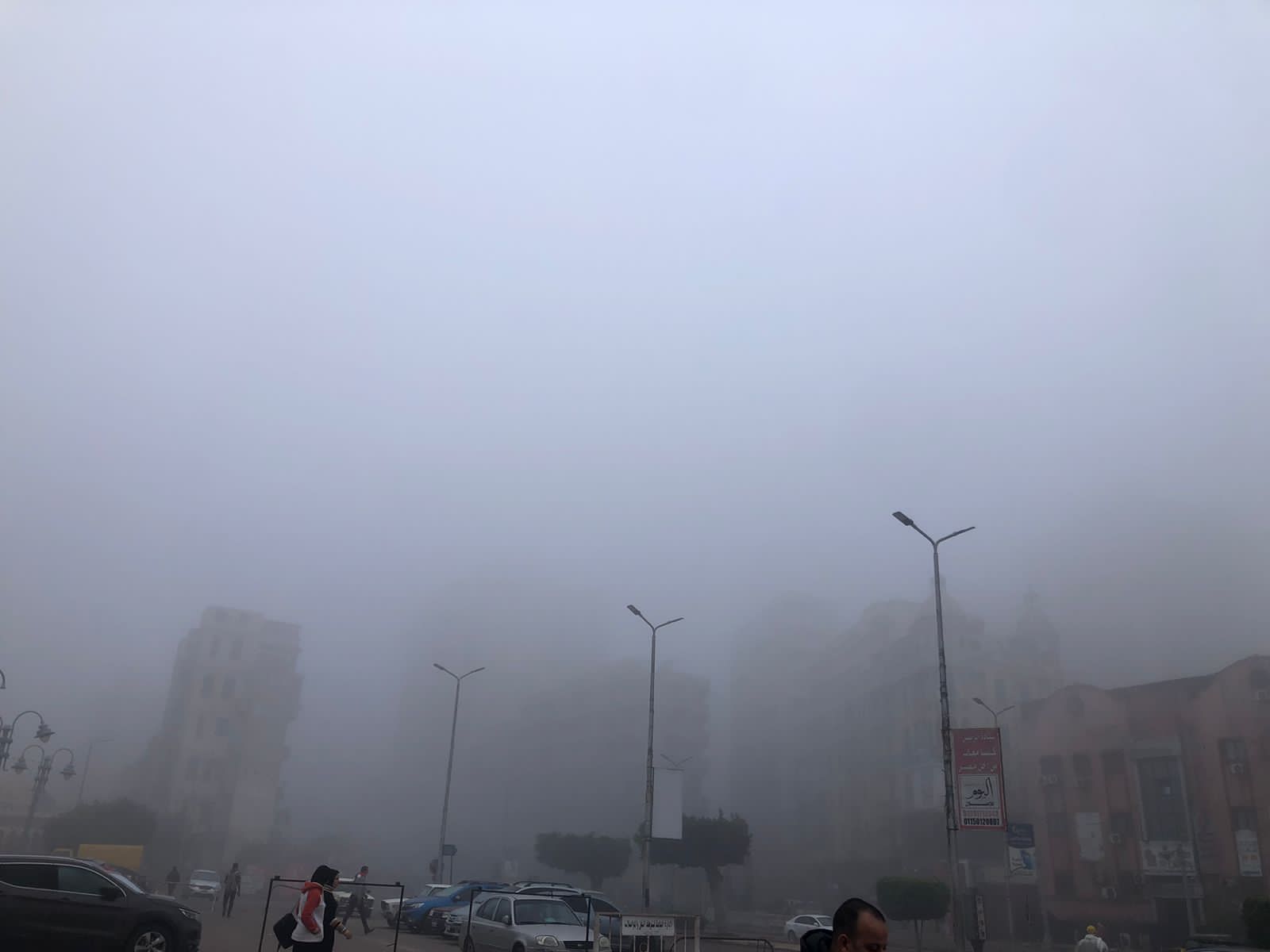 الشبورة المائية الكثيفة في الإسكندرية 