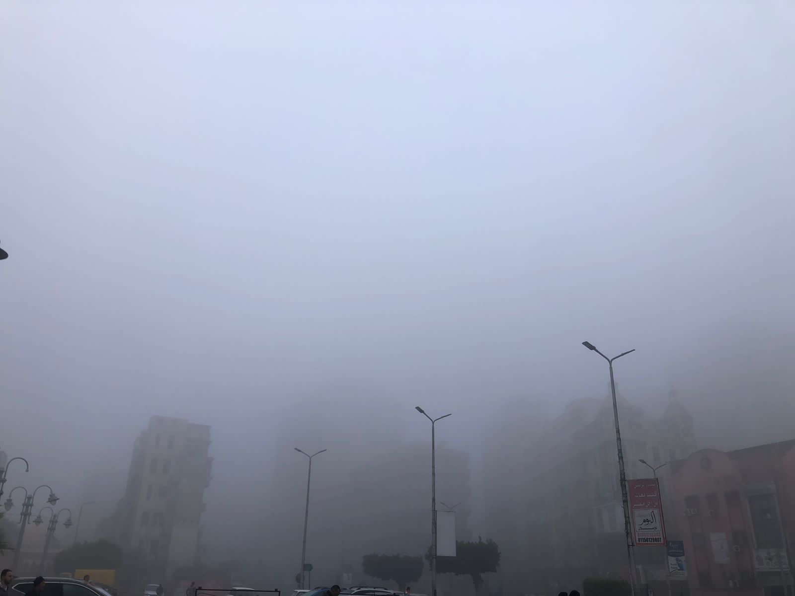 الشبورة المائية الكثيفة في الإسكندرية 