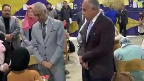 رئيس جامعة بورسعيد يتفقد أعمال الامتحانات