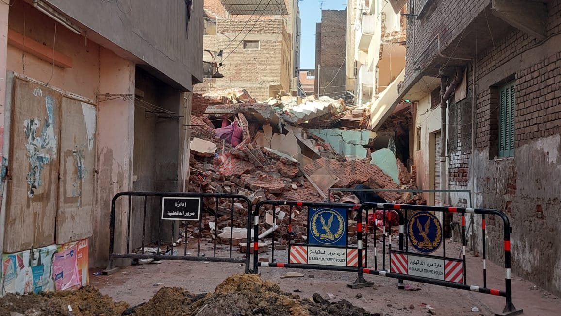 انهيار عقار في الدقهلية