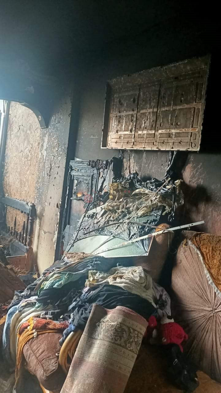 النيران تلتهم وحدة سكنية ببورسعيد