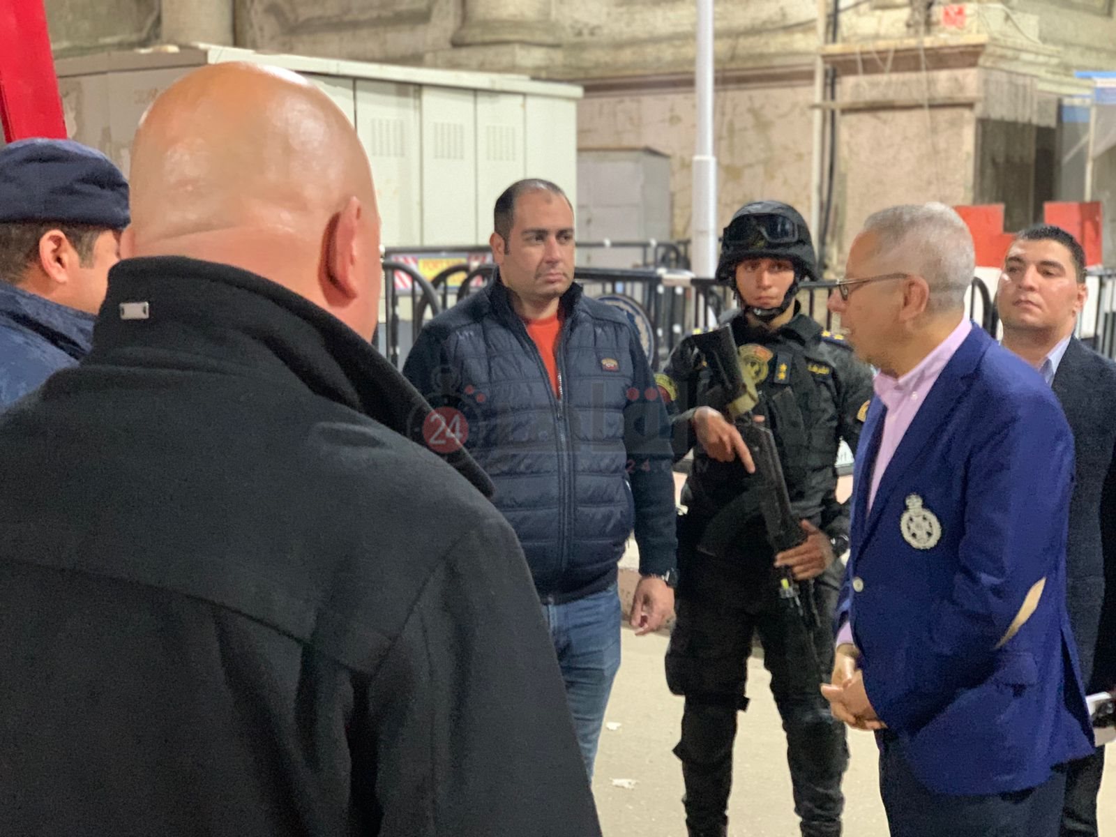 مدير أمن بورسعيد يشدد علي اليقظة خلال صلاة قداس عيد الغطاس