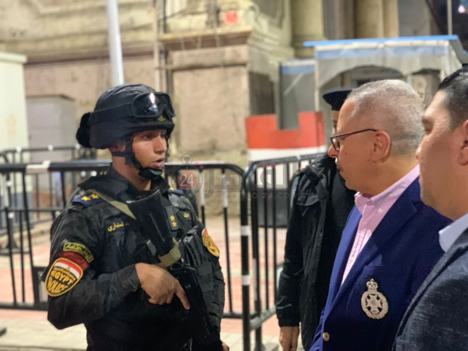 مدير أمن بورسعيد يشدد علي اليقظة خلال صلاة قداس عيد الغطاس